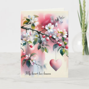 Carte Sympathie du coeur de l'arbre crabap