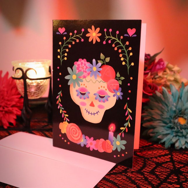 Carte Sympathie du crâne de sucre Dia de los Muertos (Créateur téléchargé)