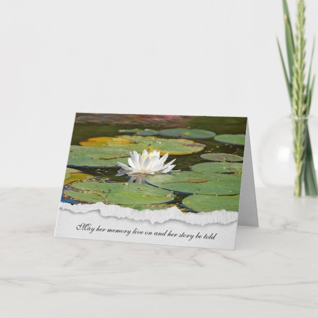 Carte sympathie du nénuphar d'eau blanche (Devant)