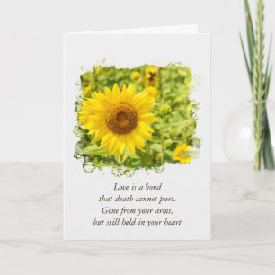Carte Sympathie du tournesol jaune