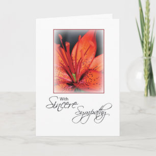 Carte Sympathie Fleur Rouge