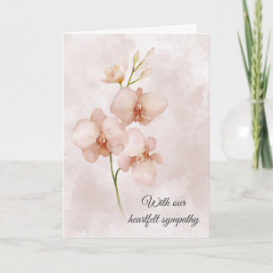Carte Sympathie florale rose
