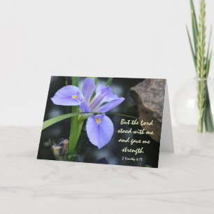 Carte Sympathie florale, Verse de l'Écriture sur la Forc