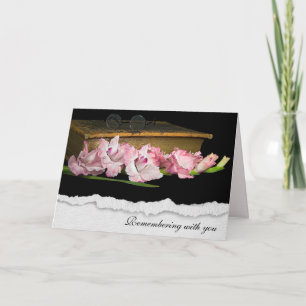 Carte Sympathie Gladiolus Sur La Bible Vintage