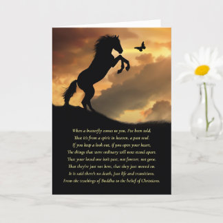 Carte Sympathie Grief perte d'un cheval aimé