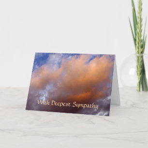 Carte Sympathie inquiétée - nuages de couleur de pêche
