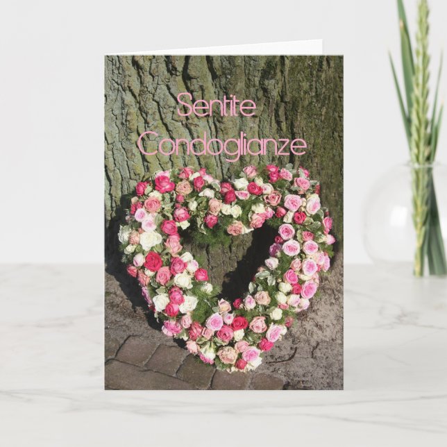 Carte Sympathie italienne Sentite Condoglianze (Devant)