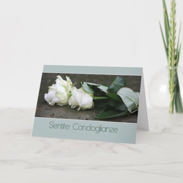 Carte Sympathie italienne Sentite Condoglianze (Devant)