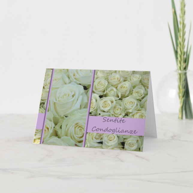 Carte Sympathie italienne Sentite Condoglianze (Devant)