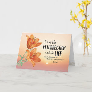 Carte Sympathie, je suis la Résurrection et la Vie
