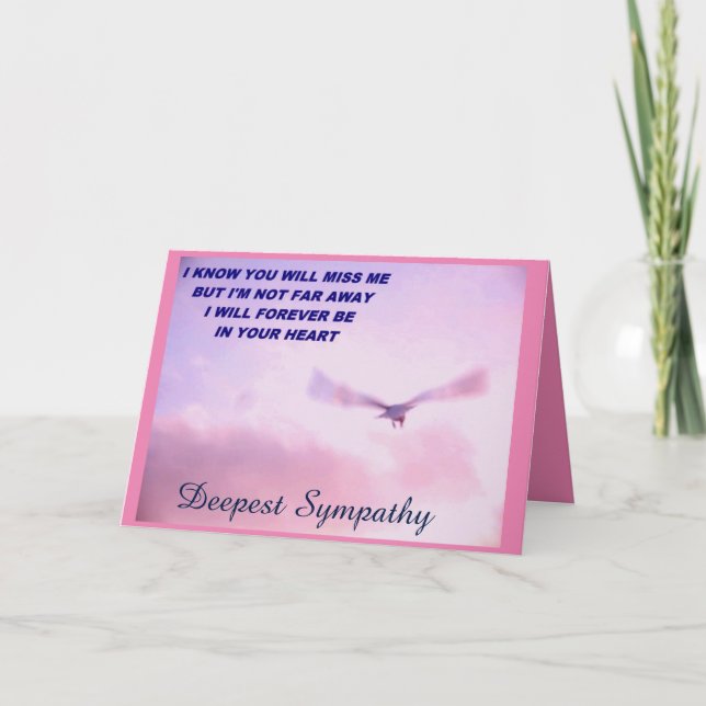 Carte Sympathie la plus profonde, je vais manquer You_ C (Devant)