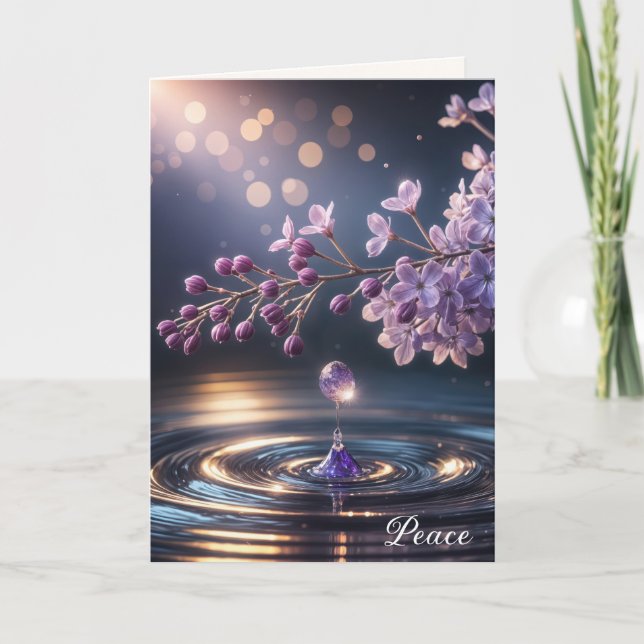 Carte Sympathie Lilac Dewdrop (Devant)