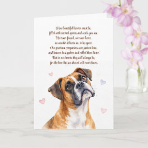 Carte Sympathie Perte de chien de type Boxer Spirituel