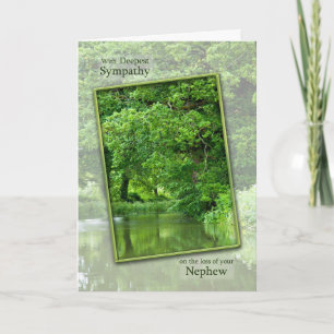 Carte Sympathie perte de la scène de la rivière tranquil
