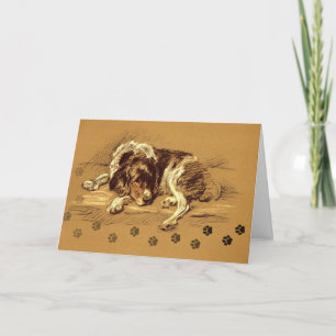 Carte Sympathie pour animal de compagnie triste chien tr