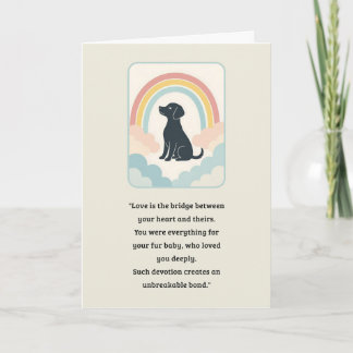 Carte Sympathie pour animaux de compagnie Rainbow