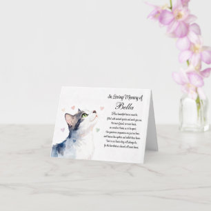 Carte Sympathie pour chat Nom personnalisé Poème spiritu