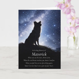 Carte Sympathie pour chien Border Collie Nom personnalis