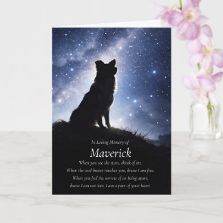 Carte Sympathie pour chien Border Collie Nom personnalis