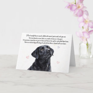 Carte Sympathie pour chien Labrador noir Lab Spriitual