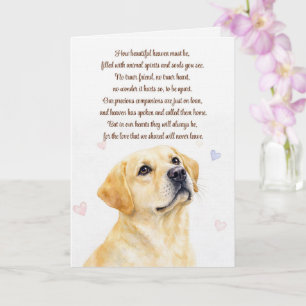 Carte Sympathie pour chien Labrador Retriever jaune