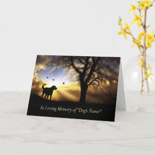 Carte Sympathie pour chien Nom personnalisé avec chien a