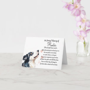 Carte Sympathie pour chien personnalisée avec nom Border
