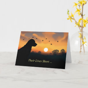 Carte Sympathie pour chien Perte de chien Silhouette au