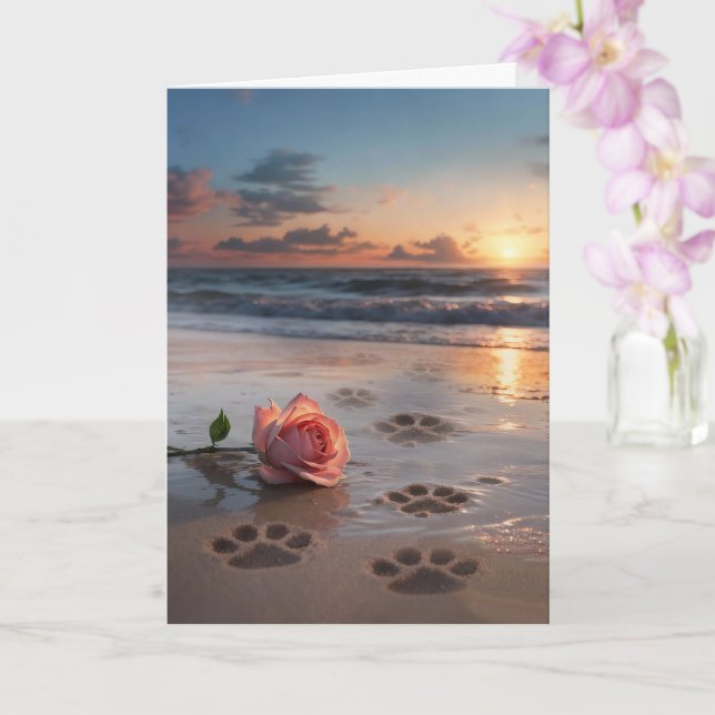 Carte Sympathie pour chien simplement exprimée avec des  (Orchidée)
