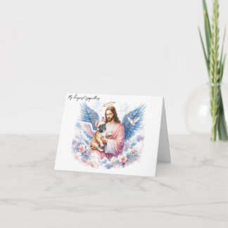 Carte Sympathie pour la perte de chien-Jésus avec Carlin