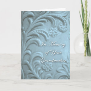 Carte Sympathie pour la perte de grand-mère, Plante bleu