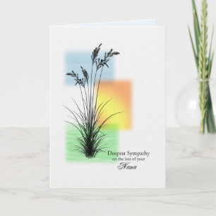 Carte Sympathie pour la perte de Nana, Herbes