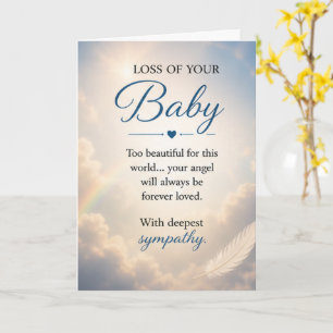 Carte Sympathie pour la perte d'un bébé
