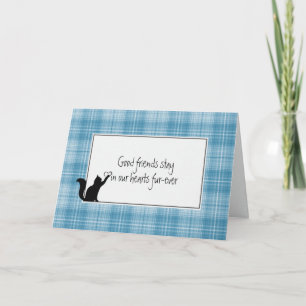 Carte Sympathie pour la perte d'un chat 