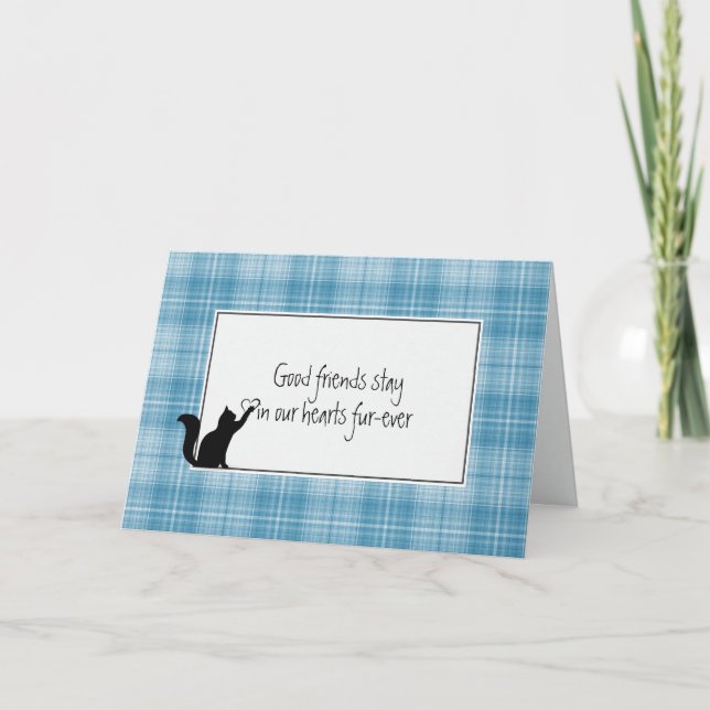 Carte Sympathie pour la perte d'un chat  (Devant)