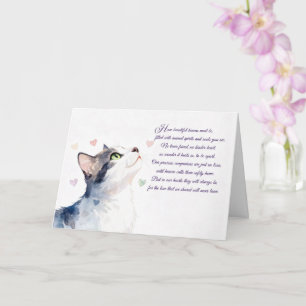 Carte Sympathie pour la perte d'un chat - Général avec p