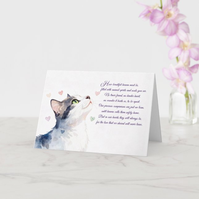 Carte Sympathie pour la perte d'un chat - Général avec p (Orchidée)