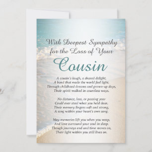 Carte Sympathie pour la perte d'un cousin