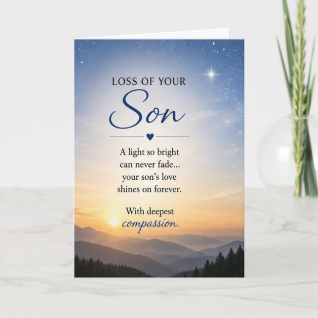 Carte Sympathie pour la perte d'un fils (Devant)