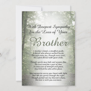 Carte Sympathie pour la perte d'un frère