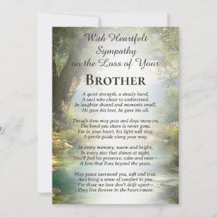 Carte Sympathie pour la perte d'un frère