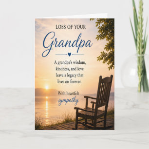 Carte Sympathie pour la perte d'un grand-père