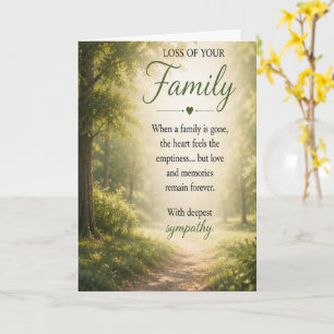 Carte Sympathie pour la perte d'un membre de la famille