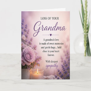 Carte Sympathie pour la perte d'une grand-mère