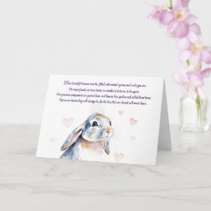 Carte Sympathie pour lapin avec spiritualité