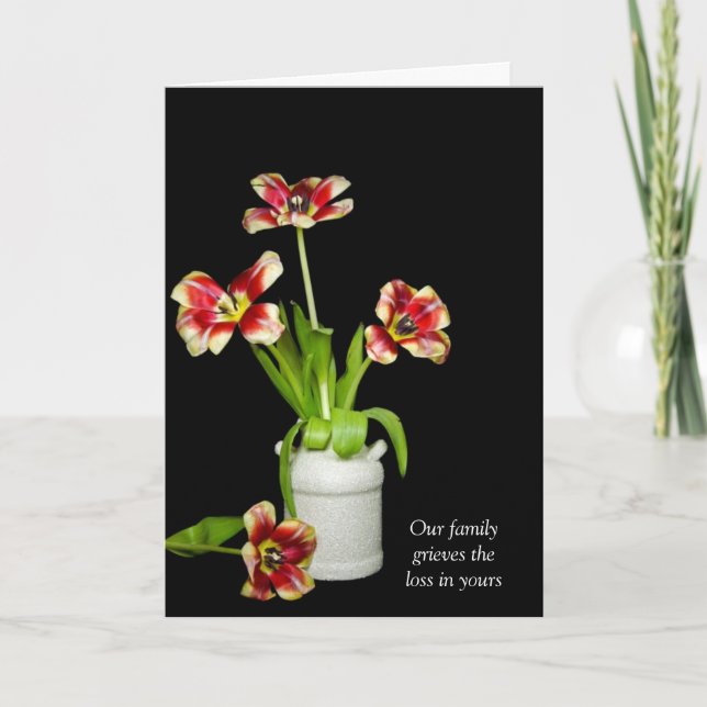 Carte sympathie pour le bouquet de tulipes (Devant)