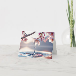 Carte Sympathie pour les cerisiers en fleurs Merci
