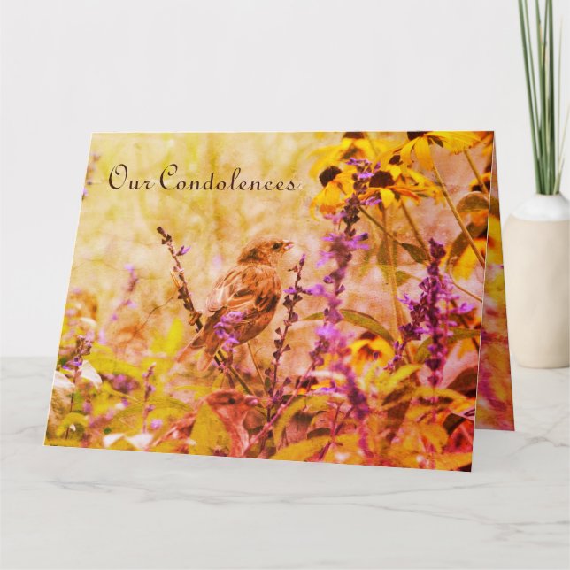 Carte Sympathie pour petit oiseau (Devant)