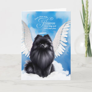 Carte Sympathie pour un animal Perte d'un chien Ange Pom
