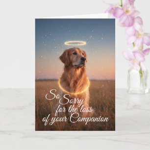 Carte Sympathie pour un Golden Retriever